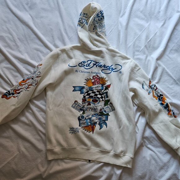 Vintage Ed Hardy Skull Hoodie - Picture 5 of 16
